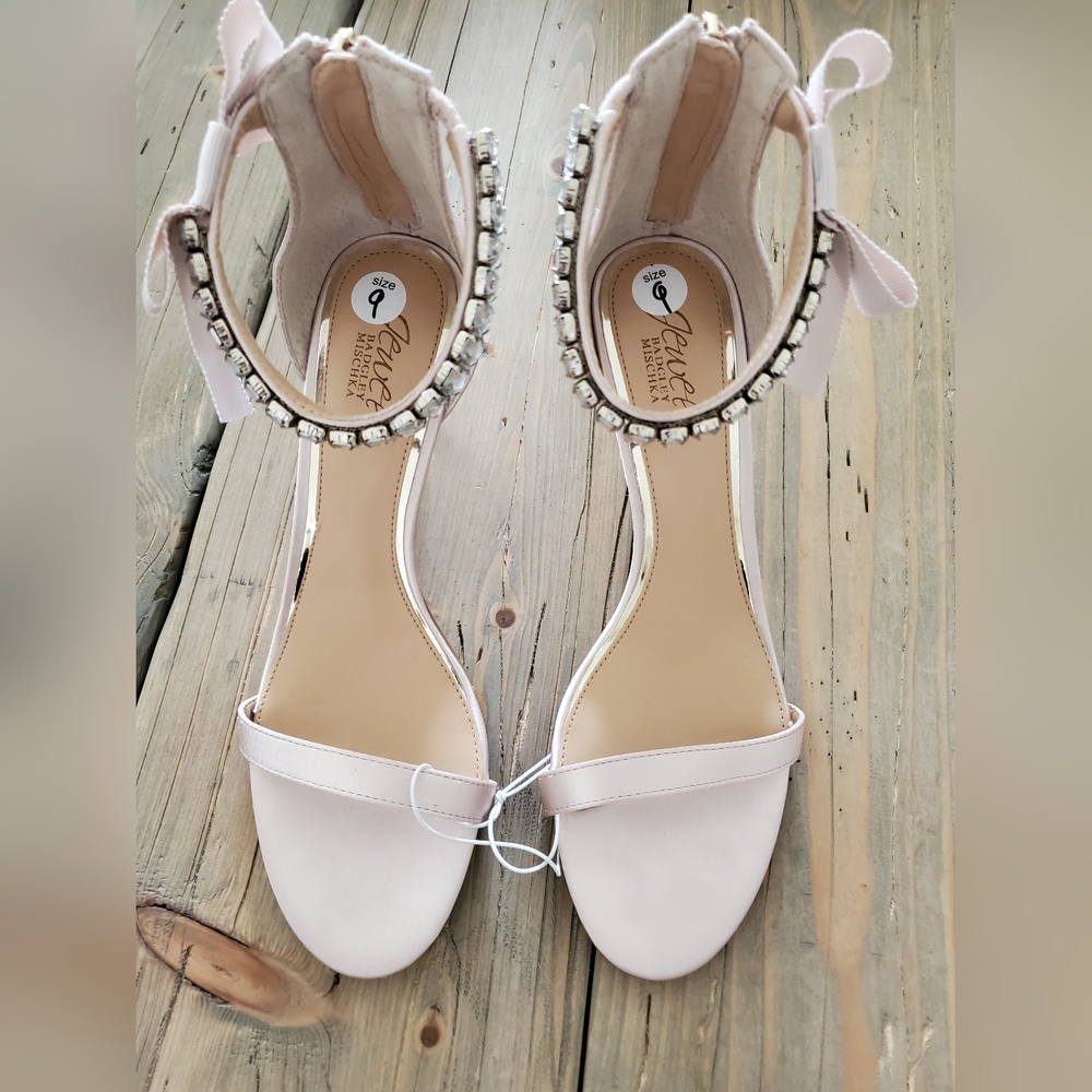 Jewel Badgley Mischka Rhinestone Dress open Toe Pumps, Women's Size 9 M $129 - Picture 6 of 8